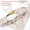 C&L Accessories Bracelets Compatible with Fitbit Inspire 2 Bands for Women Beaded Wristband Adjustable Gemstone Replacement Straps (Pink Zebra Stone) view 3