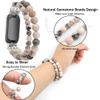 C&L Accessories Bracelets Compatible with Fitbit Inspire 2 Bands for Women Beaded Wristband Adjustable Gemstone Replacement Straps (Pink Zebra Stone) view 4
