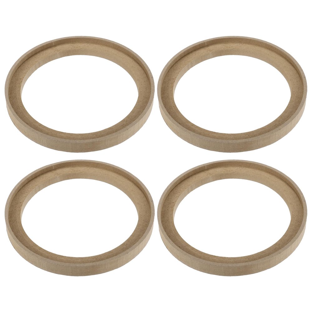 uxcell 4 Pcs Universal 6.5 Inch Speaker Subwoofer Mounting Spacer Rings Solid Wood Beige