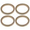 uxcell 4 Pcs Universal 6.5 Inch Speaker Subwoofer Mounting Spacer Rings Solid Wood Beige view 1