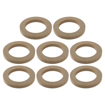 uxcell 8 Pcs Universal 4 Inch Speaker Subwoofer Mounting Spacer Rings Solid Wood Beige