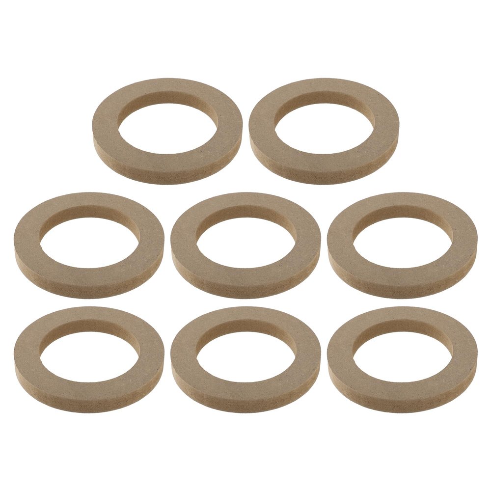 uxcell 8 Pcs Universal 4 Inch Speaker Subwoofer Mounting Spacer Rings Solid Wood Beige