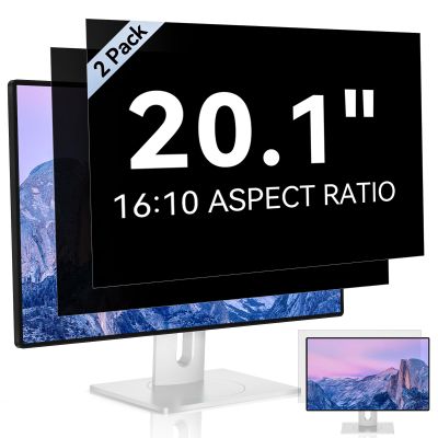 [2 Pack] 20.1 Inch Computer Privacy Screen for 16:10 Aspect Ratio Widescreen Monitor, Eye Protection Anti Glare Blue Light Computer Monitor Privacy Filter, Removable Anti-Scratch 20in Protector