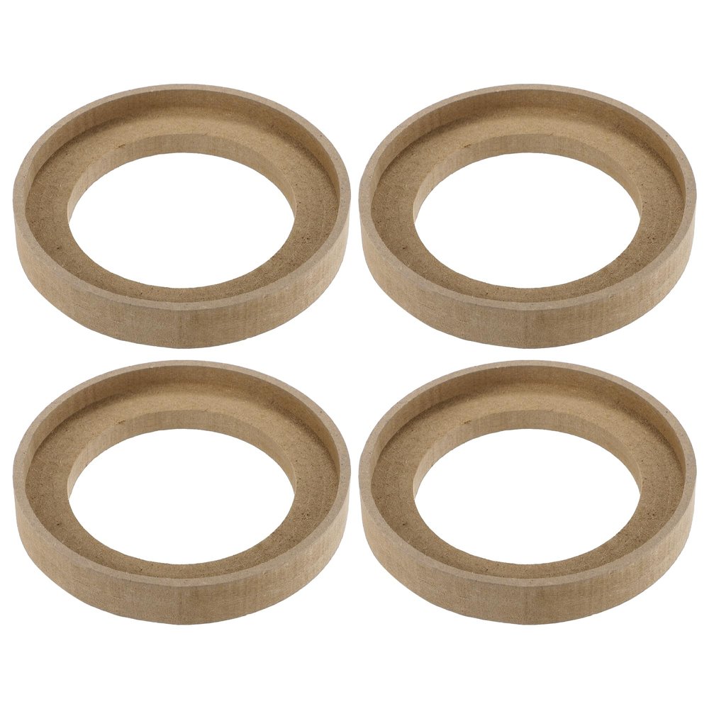 uxcell 4 Pcs Universal 4 Inch Speaker Subwoofer Mounting Spacer Rings Solid Wood Beige