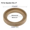 uxcell 4 Pcs Universal 4 Inch Speaker Subwoofer Mounting Spacer Rings Solid Wood Beige view 3