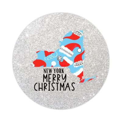 Zyadsinoudor 50 Pieces Christmas New York State Laptop Stickers State Love Stickers Pack Traveller Durable Sticker Labels Colorful Stickers for Water Bottles Laptop Computer Phone Cup 4inch