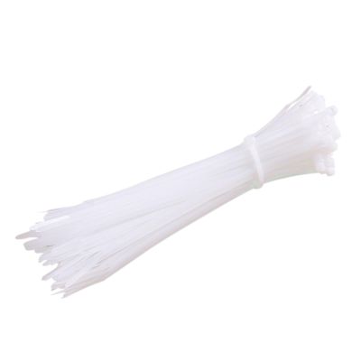 CHATROOM 3x100 Nylon Cable Tie Self-Locking Plastic Cable Ties 100PCS and 8 Colors for Choose from Makerele (Color : White, Size : 3x100)