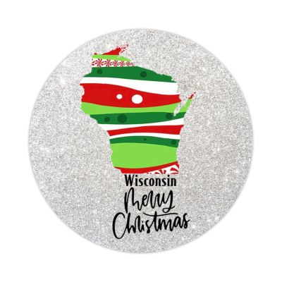 Zyadsinoudor Wisconsin State Laptop Stickers 50 Pieces City Souvenir Christmas Vinyl Stickers Traveller Water Bottle Stickers Colorful Bulk Stickers for Girl Boy Birthday Gift Teachers 4inch