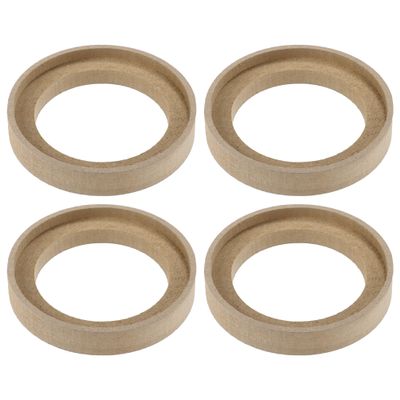 uxcell 4 Pcs Universal 3 Inch Speaker Subwoofer Mounting Spacer Rings Solid Wood Beige