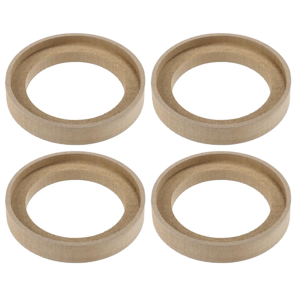 uxcell 4 Pcs Universal 3 Inch Speaker Subwoofer Mounting Spacer Rings Solid Wood Beige
