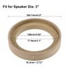 uxcell 4 Pcs Universal 3 Inch Speaker Subwoofer Mounting Spacer Rings Solid Wood Beige view 3