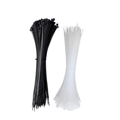 CHATROOM 100pcs Cable Tie Self-Locking 3x80mm/4x200mm/5x300mm Plastic Nylon Tie Fastening Ring Zip Wraps Strap Tie Black/White (Color : 4x250mm W 2.7mm, Size : Black 100pieces)
