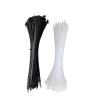 CHATROOM 100pcs Cable Tie Self-Locking 3x80mm/4x200mm/5x300mm Plastic Nylon Tie Fastening Ring Zip Wraps Strap Tie Black/White (Color : 4x250mm W 2.7mm, Size : Black 100pieces) view 1