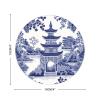 Zyadsinoudor 50 Pieces Chinoiserie Blue Asian Pagoda Vinyl Decal Sticker Traditional Vinyl Stickers Water Bottle Stickers Durable Ethnic Decals Stickers for Water Bottles Suitcase Laptop Phone 4inch view 2