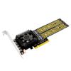 JMT 4-Port Array NVMe Expansion Card M.2 Solid State Drive to PCI-E 3.0 X4/X8 Adapter 4Bay Split Free Support for NVMe Hard Disk 2230 / 2242 / 2260 / 2280 / 22110 (16GT) view 1