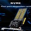 JMT 4-Port Array NVMe Expansion Card M.2 Solid State Drive to PCI-E 3.0 X4/X8 Adapter 4Bay Split Free Support for NVMe Hard Disk 2230 / 2242 / 2260 / 2280 / 22110 (16GT) view 2
