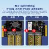 JMT 4-Port Array NVMe Expansion Card M.2 Solid State Drive to PCI-E 3.0 X4/X8 Adapter 4Bay Split Free Support for NVMe Hard Disk 2230 / 2242 / 2260 / 2280 / 22110 (16GT) view 3