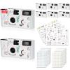 Copkim 8 Pack Disposable Camera for Wedding 35 mm Film Single Use Camera with Flash Disposable White Cameras One Time DIY for Wedding Anniversary, Travel, Camp, Party Supply view 1