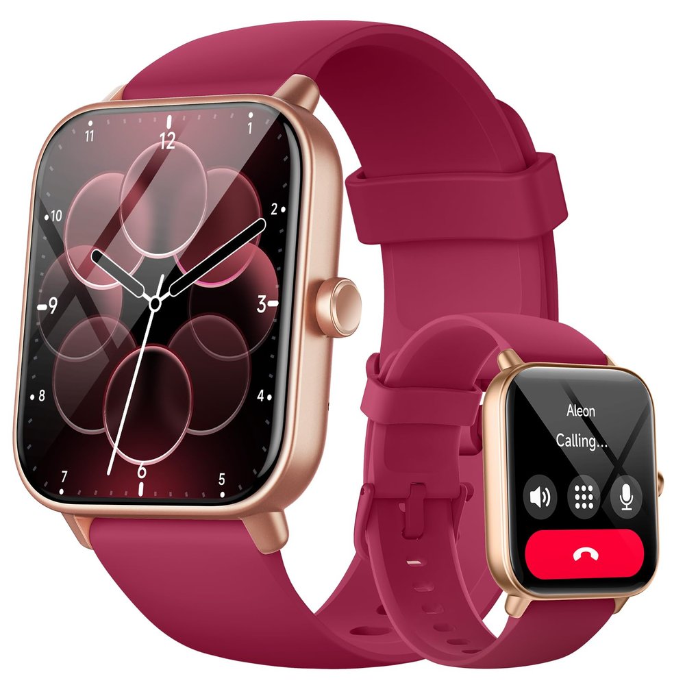 aeac Smart Watch for Women, Alexa Built-in, Stable Bluetooth Call, Fitness Tracker with Heart Rate/SpO2/Stress/Sleep Monitor, Smartwatches 120+ Sports, IP68 Waterproof Smartwatches for iOS Android
