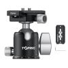 Accsoon Toprig Camera Tripod Ball Head Mount 51mm with 1/4 Arca Swiss Quick Release Plate Adapter, Aluminum 360 Panoramic Shooting for Tripod/Monopod/Camera Slider/DSLR Camcorder Loading 44lb view 1
