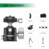 Accsoon Toprig Camera Tripod Ball Head Mount 51mm with 1/4 Arca Swiss Quick Release Plate Adapter, Aluminum 360 Panoramic Shooting for Tripod/Monopod/Camera Slider/DSLR Camcorder Loading 44lb view 3