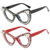 laureles 2PCS Blue Light Blocking Reading Glasses for Women Fashion Oversized Rhinestone Pearl Computer Readers (2 Pack Mix, 2.75, x) view 1