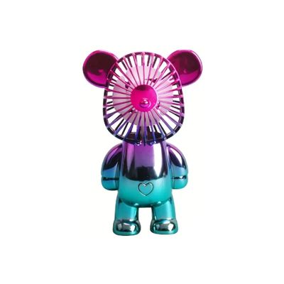 SEDLAV Handheld Fan Rechargeable USB Mini Fan - Portable, Cute Bear Design, Powerful & Quiet Motor - Violet-Blue Color, Adjustable Speed, Non-Slip Pads - Ideal for Desk or Travel