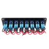 Aluminum RV Rocker Switch Panel Marine Boat LED Rocker Switch Panel Blue LED Light 20A 30A 5PIN Oxidized Black for UTV view 3