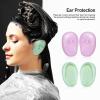 FOMIYES 4 Pairs Silicone Ear Covers for Hair Dye, Shower, Swimming - Reusable Ear Protectors for Home and Salon Use (Purple and Green) view 2