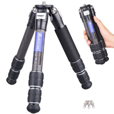 ARTCISE Mini Carbon Tripod CS25C Lightweight Compact Travel Carbon Fiber Desktop Tripod Portable Table Camera Video Tripod for DSLR Digital Mobile Phone Max Load 22lb/10kg