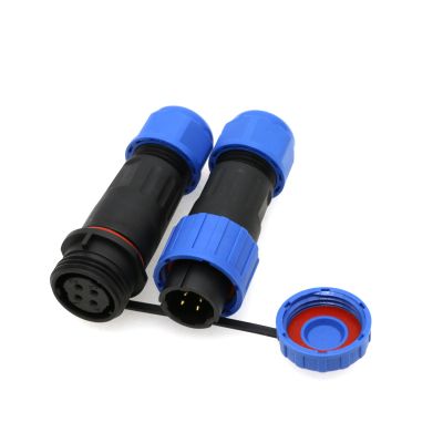 ZBLZGP TY16 Docking 4-Pin 5A IP68 Waterproof Connector, Solder-Free Screw Connection Straight Male & Female Power Plug for Outdoor LED Strip Lighting