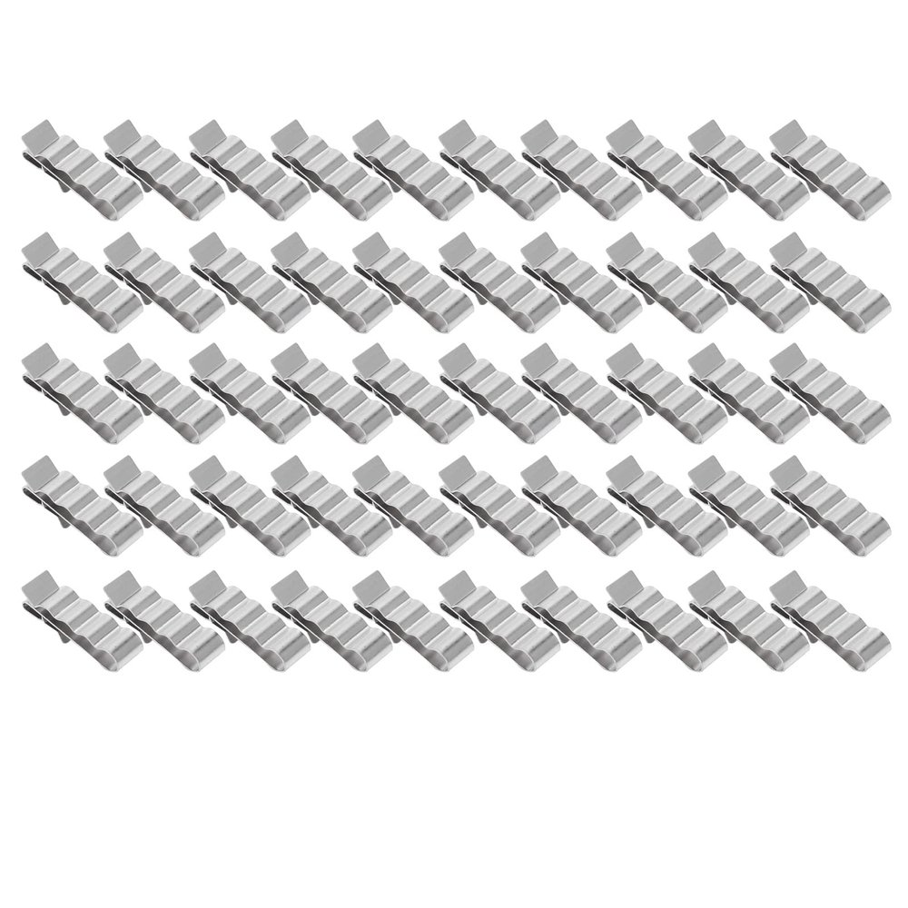 50PCS Cable Clips 4 Wire Cable Clamp for Cable Management 304 Stainless Steel Strong Cord Holder for Photovoltaic Solar Panel
