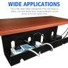 OOCCO Iron Office with Screws Power Strip Home Cord Raceway Storage Wire Organizer Under Desk Cable Management Tray Keep Tidy view 4