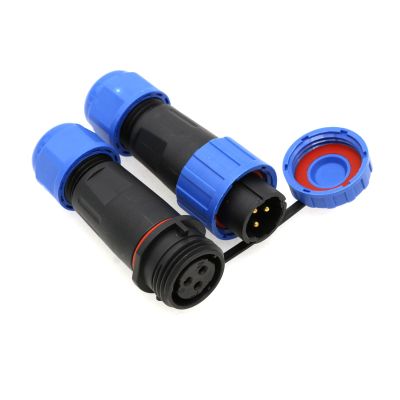 ZBLZGP TY16 Docking 3 Pin Connector IP68 Outdoor 10A Male Female Power Plug Circular Waterproof Connector No Soldering