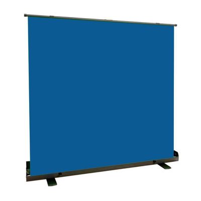 GZHERVICES Collapsible Chroma Key Backdrop, Portable Retractable Backdrop with Frame, Opaque Lifting Background Cloth for Video Studio, Live Game,Streaming (Color : Blue, Size : 170x200cm)
