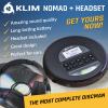 KLIM Nomad with Headset - New Version - Portable CD Player Walkman with Long-Lasting Battery - Radio FM - Compatible MP3 CD Player Portable - TF Card Radio FM Bluetooth - Ideal for Cars - Black view 2