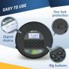 KLIM Nomad with Headset - New Version - Portable CD Player Walkman with Long-Lasting Battery - Radio FM - Compatible MP3 CD Player Portable - TF Card Radio FM Bluetooth - Ideal for Cars - Black view 4