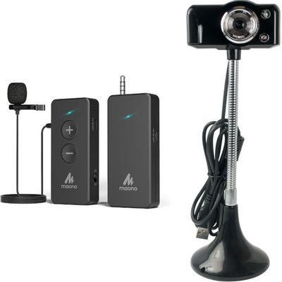 HamiltonBuhl RMTK Digital Learning and Remote Teaching Kit, Includes: SuperFlix Webcam and Ultra-Lightweight Wireless Microphone System with Lavalier Microphone