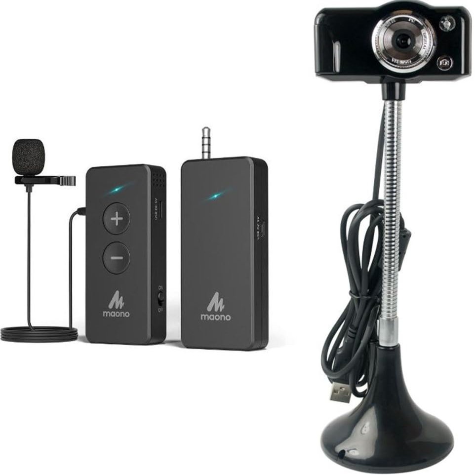 HamiltonBuhl RMTK Digital Learning and Remote Teaching Kit, Includes: SuperFlix Webcam and Ultra-Lightweight Wireless Microphone System with Lavalier Microphone
