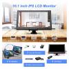 10.1inch HD Monitor VGA BNC AV Input, Ultra Thin Design, 1280x800 Resolution, Mini Portable for Car, CCTV and Gaming (US Plug) view 3