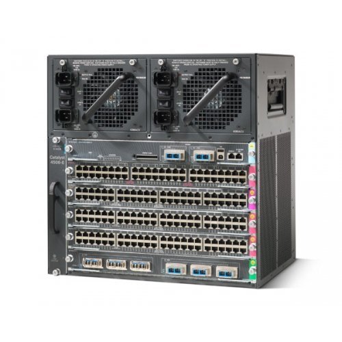 CISCO WS-C4506-E Cat4500 E-Series 6-Slot Chassis w/ Fan Tray and Dual PSU (Renewed)