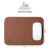 Centaur - 100% Genuine Leather Mousepad - Cognac/Fawn 9,84 x 7,08 inch - Vintage Mouse pad Ideal for Office and Home - Easy-Care with Anti-Slip Leather pad for Computer Mouse - Handmade in Germany view 2