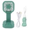 Pilipane USB Desk Fan, Mini Handheld Fan, Portable Small Pocket Fan, USB Rechargeable Fan, Rotatable Handheld Desktop Small Fan, Three Speed Adjustment(Green) view 1