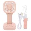 Pilipane USB Desk Fan, Mini Handheld Fan, Portable Small Pocket Fan, USB Rechargeable Fan, Rotatable Handheld Desktop Small Fan, Three Speed Adjustment(Pink) view 1