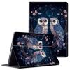 ACWDMKH for Microsoft Surface Pro 9 Case Protector PU Leather Slim Folio Stand Multiple Viewing Angles Shockproof Cover for Surface Pro 9 13 Inch 2022 Tablet Cover,Owls and Flower view 1