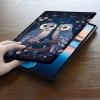 ACWDMKH for Microsoft Surface Pro 9 Case Protector PU Leather Slim Folio Stand Multiple Viewing Angles Shockproof Cover for Surface Pro 9 13 Inch 2022 Tablet Cover,Owls and Flower view 4