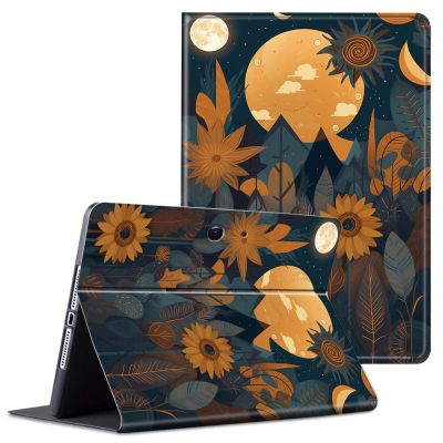 ACWDMKH for Microsoft Surface Pro 9 Case Protector PU Leather Slim Folio Stand Multiple Viewing Angles Shockproof Cover for Surface Pro 9 13 Inch 2022 Tablet Cover,Sun Moon and Plant