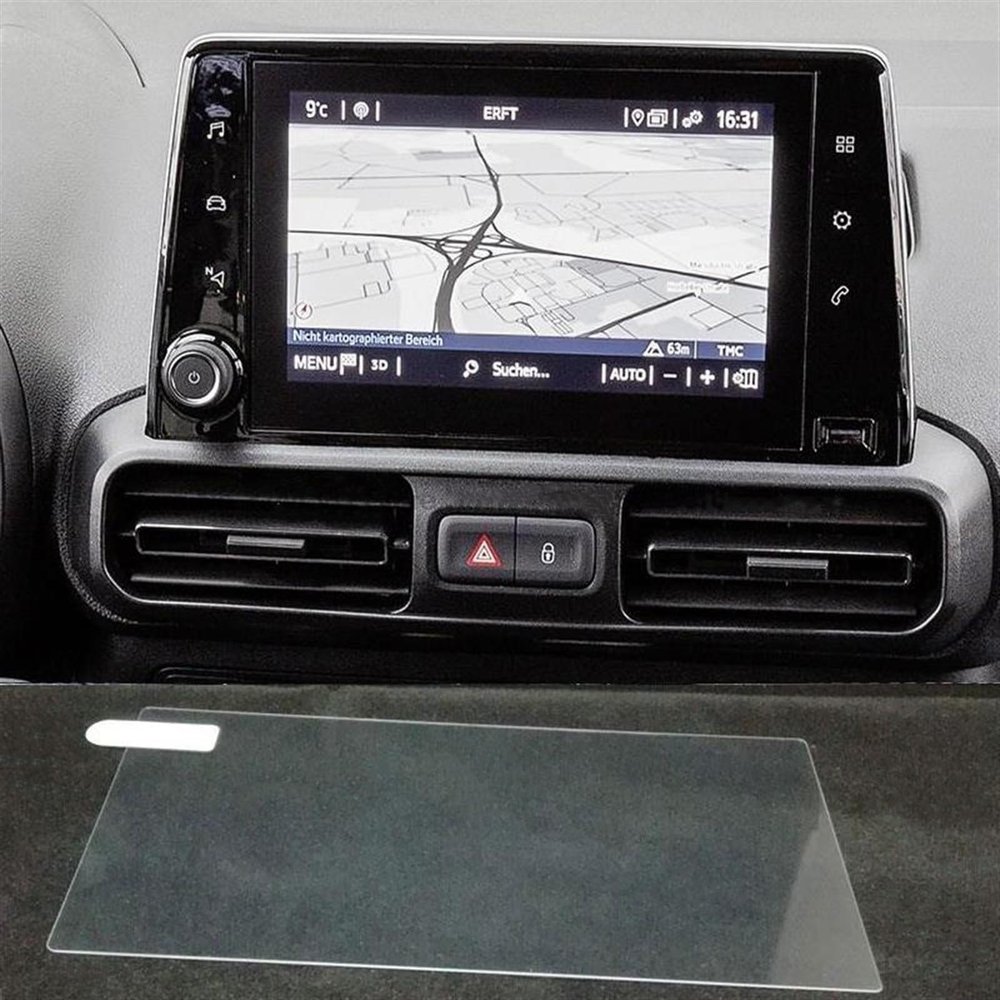 UNKOMN Screen Protector Tempered Glass for toyotas PROACE City EV 2019 2020 2021 8 inch GPS Car Navigation Steel Film Central Control Screen Protector