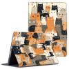 ACWDMKH for Microsoft Surface Pro 9 Case Protector PU Leather Slim Folio Stand Multiple Viewing Angles Shockproof Cover for Surface Pro 9 13 Inch 2022 Tablet Cover,Cat Family
