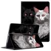 ACWDMKH for Microsoft Surface Pro 9 Case Protector PU Leather Slim Folio Stand Multiple Viewing Angles Shockproof Cover for Surface Pro 9 13 Inch 2022 Tablet Cover,Black White Cat view 1